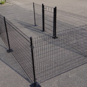 Clôture Rectangle | clôture pour poules noire pour la rue 2x4 metre