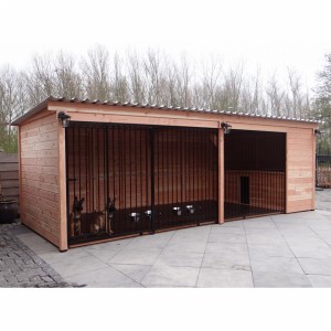 Grand chenil pour chien Forz avec niche isolée