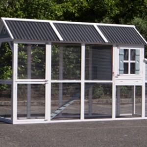 Grand poulailler avec rampe