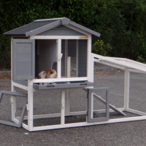 Grand clapier en bois Cato avec des grandes portes