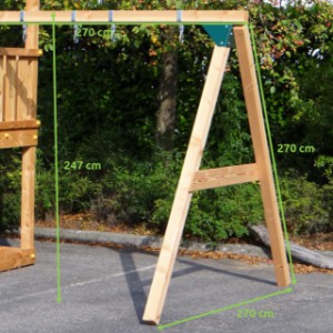 Dimensions de la balançoire d’extension Succes Dubbel haute