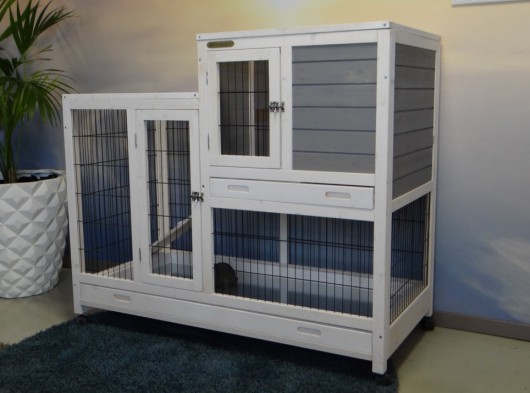 Cage pour lapin Esmee White-Grey 120x60x106cm