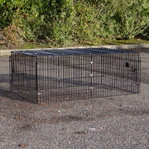 Enclos Maik | Cage noire pour l'extérieur | 123x80x47cm