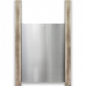 Chickenguard porte coulissante en aluminium et 2 rail en bois de chêne de 60cm 30x40cm