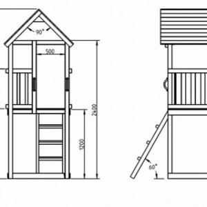 Tailles différentes du maison de jeux Kiosk 120