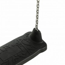 Le siège balançoire Curve Simple Chain est fabriquée en caoutchouc noir