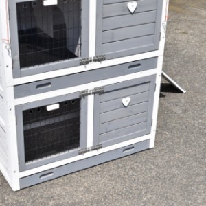 Clapier pour cochon d'inde Double Medium | les deux nichoirs ont équipée avec maille et plexiglass