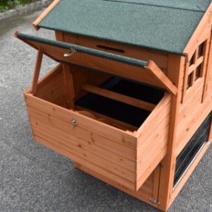 Poulailler Holiday Medium avec pondoir et enclos Functional | pondoir, equipé avec un toit articulé