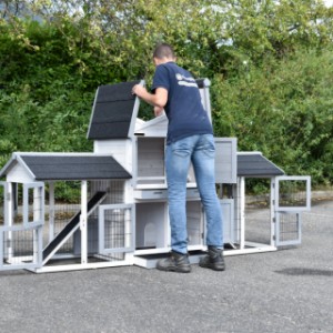 Le clapier pour lapin Double Small a grandes portes