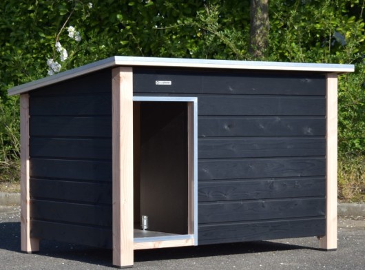 Niche pour chien Loebas · noir/Douglas · 185x125x122cm