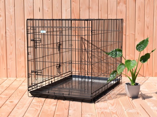 Cage à deux portes pour chiens
