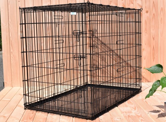 XXL cage pour chien avec 2 portes 136x85x110cm