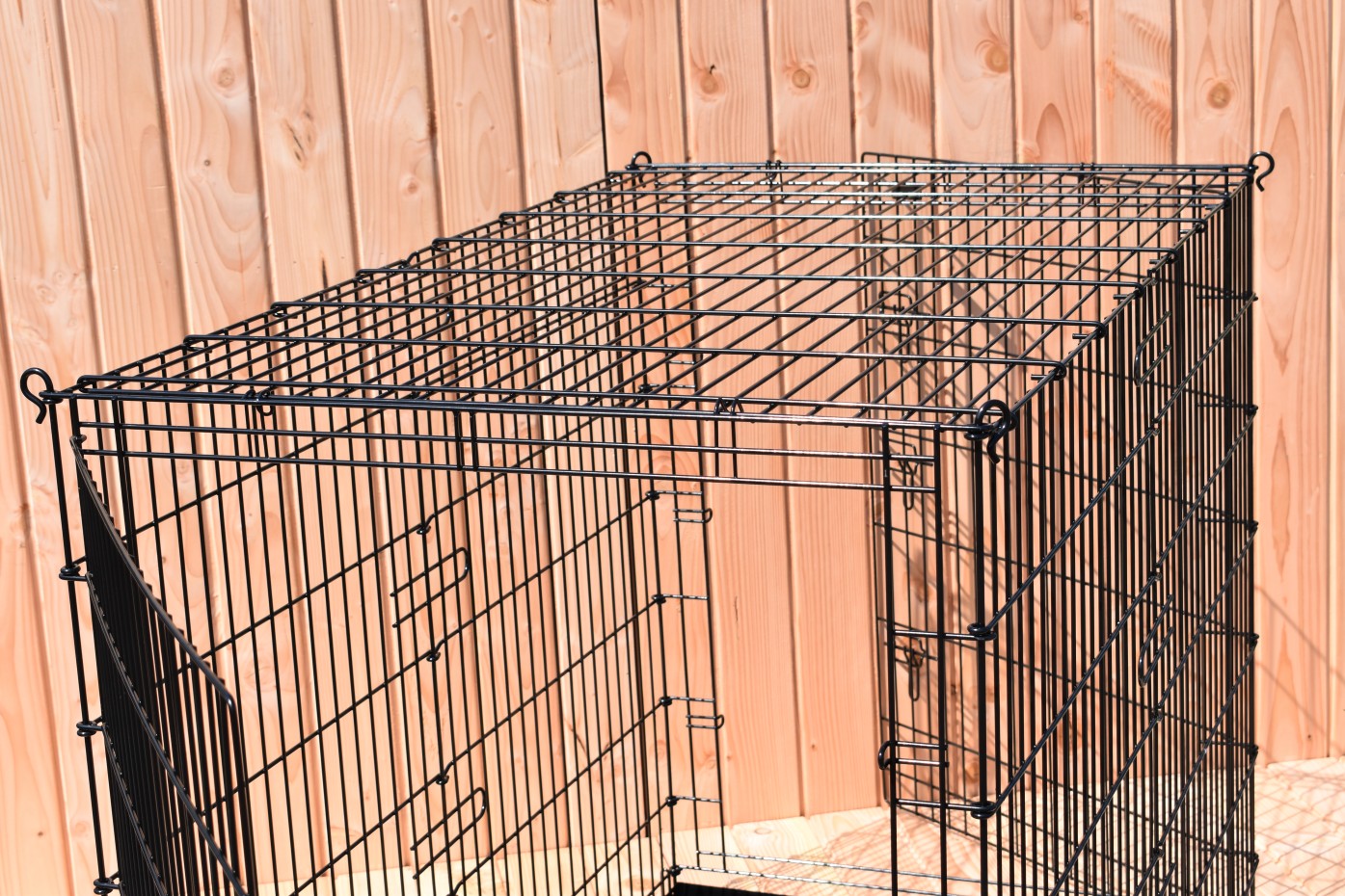 Xxl Grande Cage de chien robuste à mâcher Proof Square Tube Métal Chenil  Cage à roues