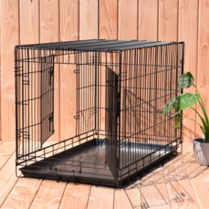 Le cage pour chien Strong L est équipée avec 2 portes