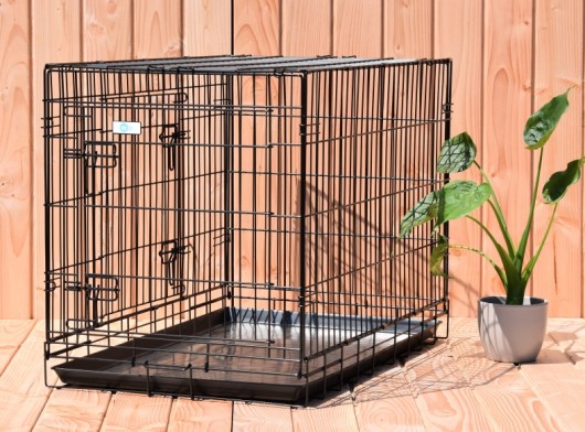 Cage pour chien Strong L- avec 2 portes 93x57x65cm