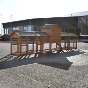 Un vu dans l'arrière du clapier pour lapin Prestige Medium