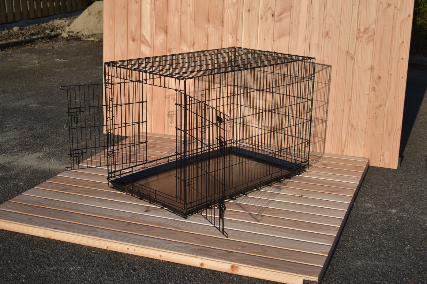 Cage pour chien ebo noir XXL 124x76x83cm