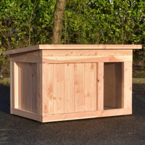 Niche pour chien isolée Block Medium bois de Douglas 121x85x78cm