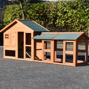 Clapier pour lapin Holiday Small avec 2 enclos 302x73x128cm
