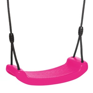 Siège de balançoire en plastique rose - avec BR-corde noir