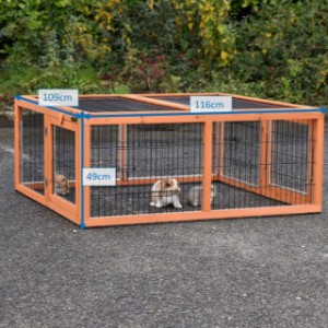 Tailles différentes de l'enclos pour lapin Multirun