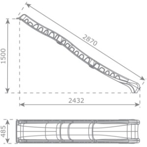 Dimensions du toboggan Rocli