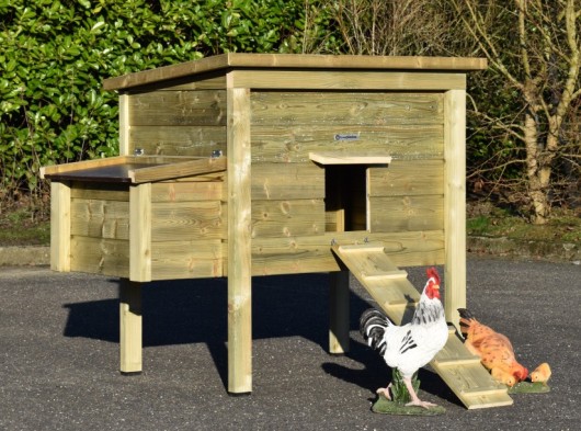 Poulailler Chicky 2 avec pondoir · bois d'épicea impregné · 144x84x125cm