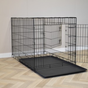 Cage pour chien Profit XL 122cm a 2 portes et un bac amovible