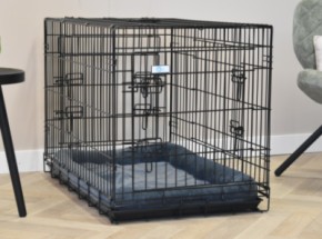 Cage pour chien avec coussin - Strong L · 3-portes · 93x58x66cm