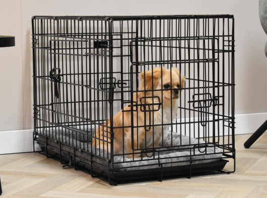 Cage pour chien avec coussin - Strong M · 3-portes · 78x49x56cm