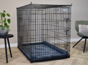 Cage pour chien 3XL avec coussin · 2-portes · 136x85x110cm