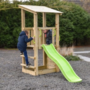 Tour de jeu Plan 90+ avec toboggan · 114x226x226cm