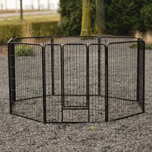 Parc enclos pour chiots Octa noir - Hauteur 100cm