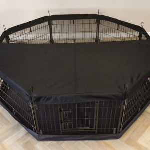 Filet de couverture de luxe pour enclos d’animaux Octa Noir