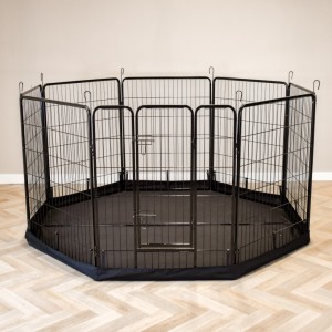 La bâche de sol ne peut être utilisée que lorsque l’enclos est installé en forme d’octogone