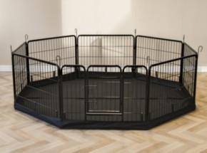 Bâche de sol pour enclos pour animaux Octa Noir