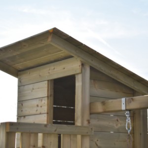 Équipment de jeu Cabin 120 est fabriquée en bois d'épicéa impregné
