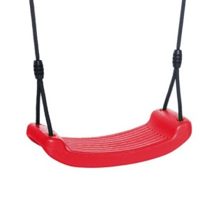 Siège de balançoir en plastique rouge • avec BR-corde • max. 70kg