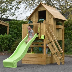 Maison de jeu Dream 120 avec toboggan & cuisine 199x415x286cm