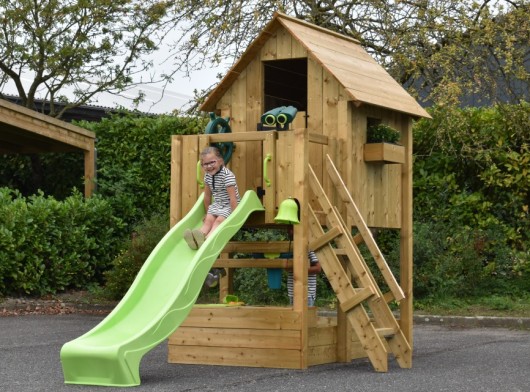Maison de jeu Dream 120 avec toboggan & cuisine 199x415x286cm