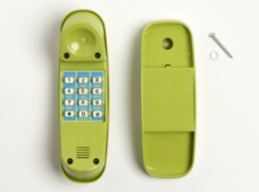 Téléphone vert citron pour l'aire de jeux et la maison de jeux