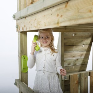 Téléphone vert citron pour l'aire de jeux et la maison de jeux