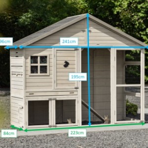 Tailles différentes du clapier pour lapin Holiday Large