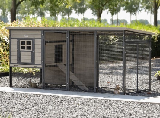 Clapier pour lapin Judy · Grey · 232x100x105cm