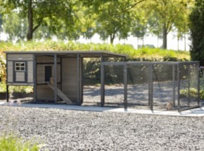 Clapier pour lapin Judy avec enclos additive · Grey · 379x100x105cm