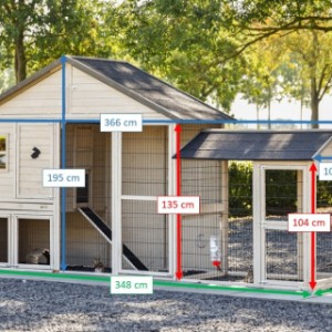 Tailles différentes du clapier pour lapin Holiday Large