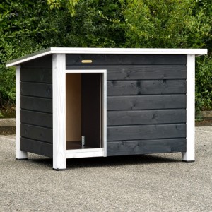 Niche pour chien Noire/Blanche