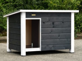 Niche pour chien Noire/Blanche