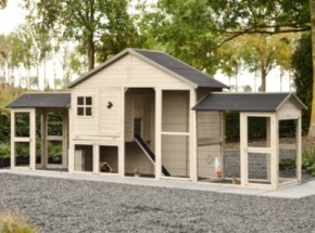 Clapier Holiday Large avec double enclos 489x100x195 cm
