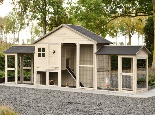 Clapier Holiday Large avec double enclos 489x100x195 cm